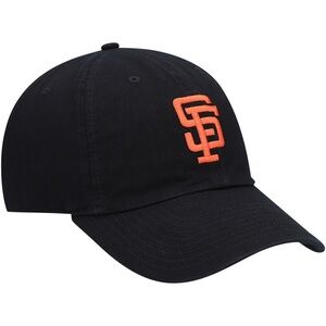 Men's San Francisco Giants Black Orange Logo Performance Adjustable Baseball Hat